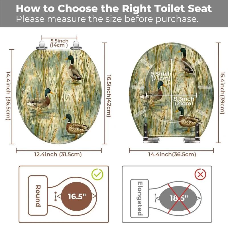 Super Smooth Universal Round Toilet Seat Replacement Featuring Rock Solid Soft Close Hinge Quick Snap Install Fits Most Bathrooms Premium Heavy Duty Zero Creaks Hassle Free Fix