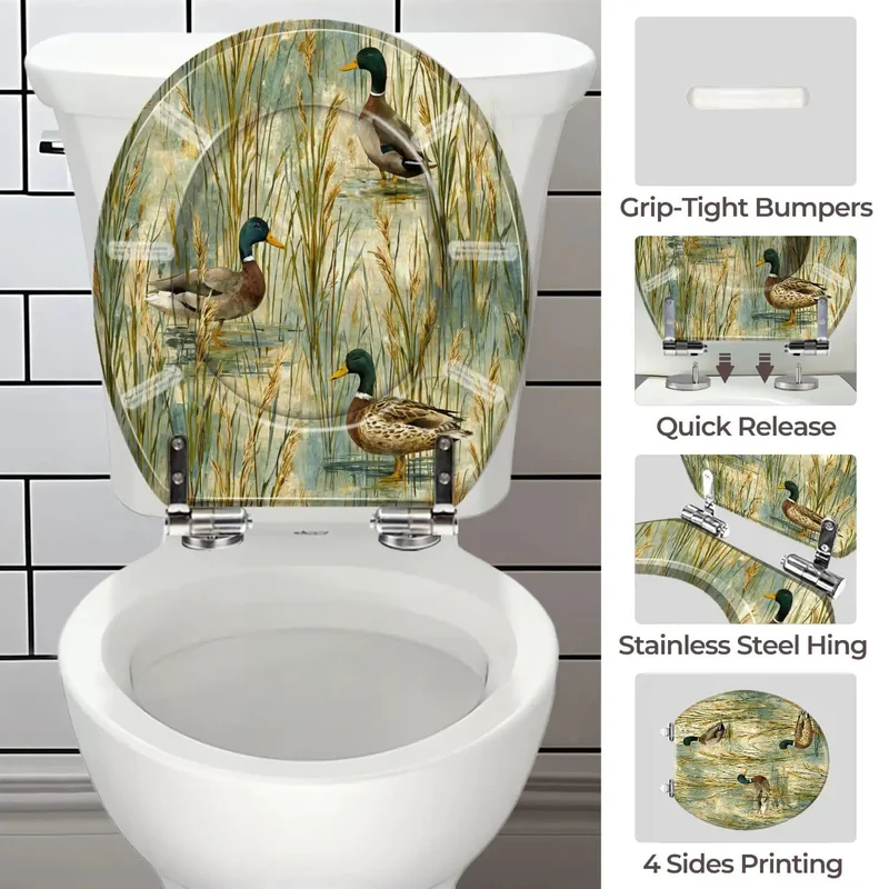 Super Smooth Universal Round Toilet Seat Replacement Featuring Rock Solid Soft Close Hinge Quick Snap Install Fits Most Bathrooms Premium Heavy Duty Zero Creaks Hassle Free Fix