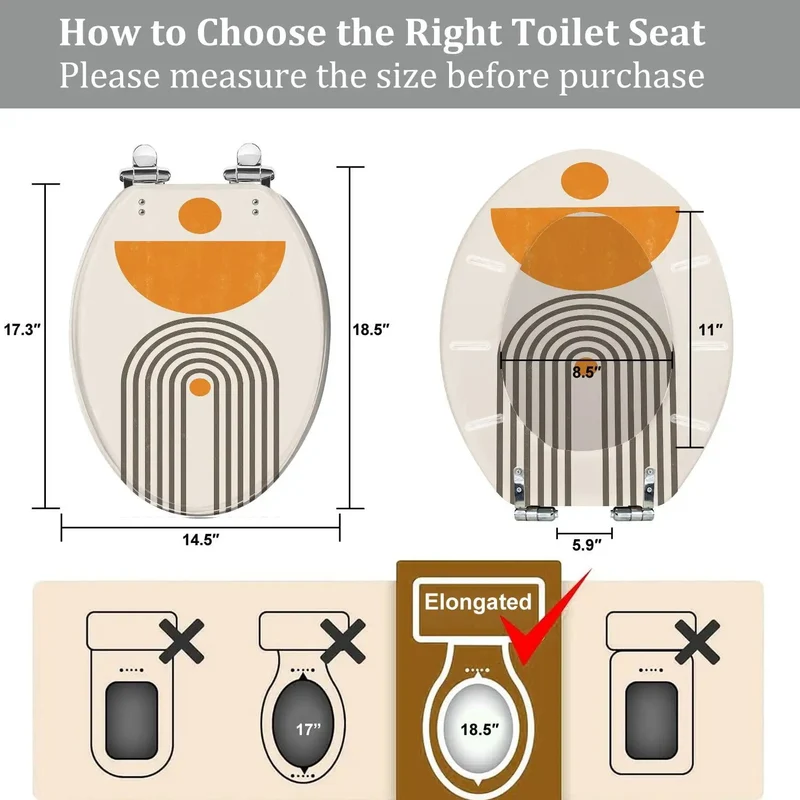Ultimate Elongated Toilet Seat Made From Tough Resin For Bathroom Upgrades Universal Fit With Adjustable Hinges Works Perfect On Skirted Or Standard American Toilets Easy Install And Smooth Finish Total Game Changer For Your Restroom Setup