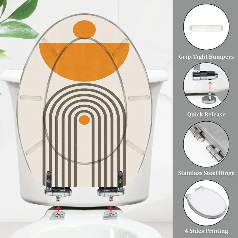 Ultimate Elongated Toilet Seat Made From Tough Resin For Bathroom Upgrades Universal Fit With Adjustable Hinges Works Perfect On Skirted Or Standard American Toilets Easy Install And Smooth Finish Total Game Changer For Your Restroom Setup
