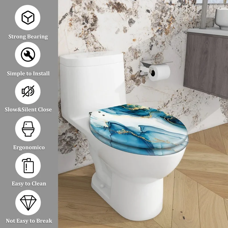 Heavy Duty Elongated Resin Toilet Seat For Your Bathroom Refresh With No Sweat Adjustable Hinges That Fit Most American Standard Bowls And Skirted Designs