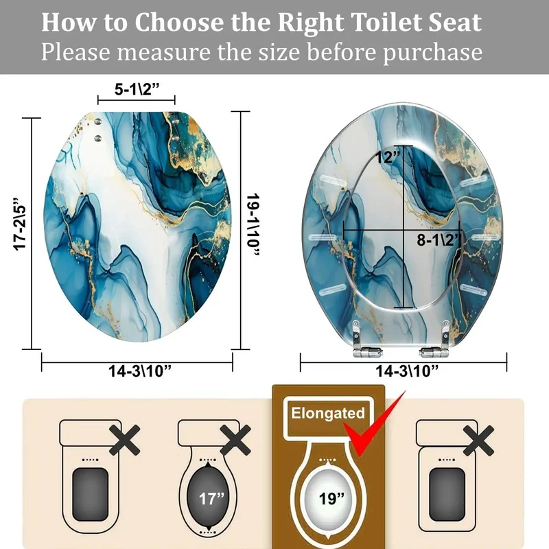 Heavy Duty Elongated Resin Toilet Seat For Your Bathroom Refresh With No Sweat Adjustable Hinges That Fit Most American Standard Bowls And Skirted Designs