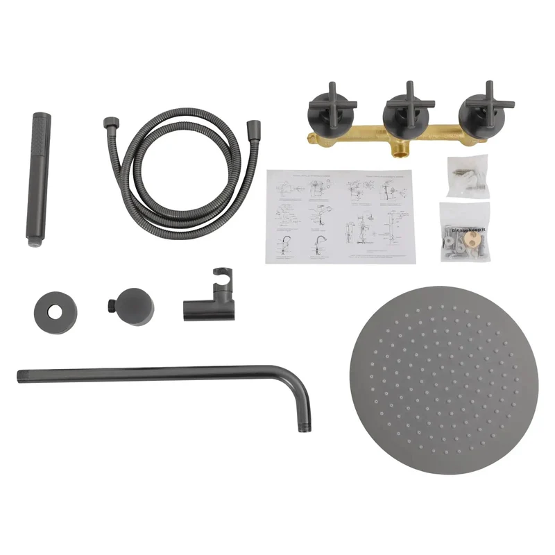 Upgraded Wall Mounted Shower System With 10 Inch Rain Shower Head And Heavy Gauge Stainless Steel Build To Kick Rust And Scuffs Right Off While Boasting A Sleek Factory Fresh Vibe For Your Bath