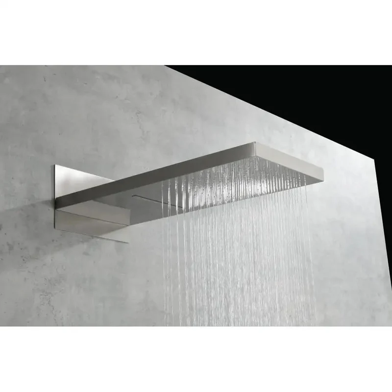 Premium Wall Mounted Shower System With Dual Rainfall Head And Easy Grip Handheld Sprayer In Real Slick Brushed Nickel Finish Built Tough From Corrosion Proof Solid Brass For A Zero Drama Bath Upgrade