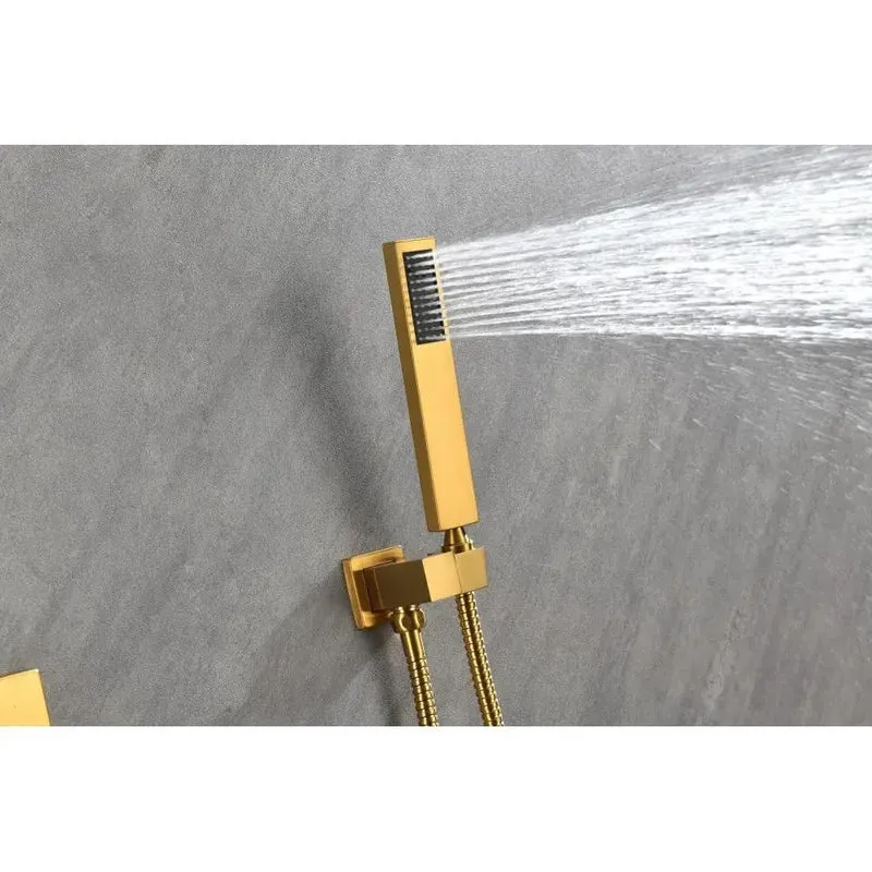 High Grade Stainless Steel Shower System Providing Heavy Duty Waterfall Rainfall Flow Paired With Ergonomic Handheld Sprayer For No Sweat Bathroom Refresh Makeover
