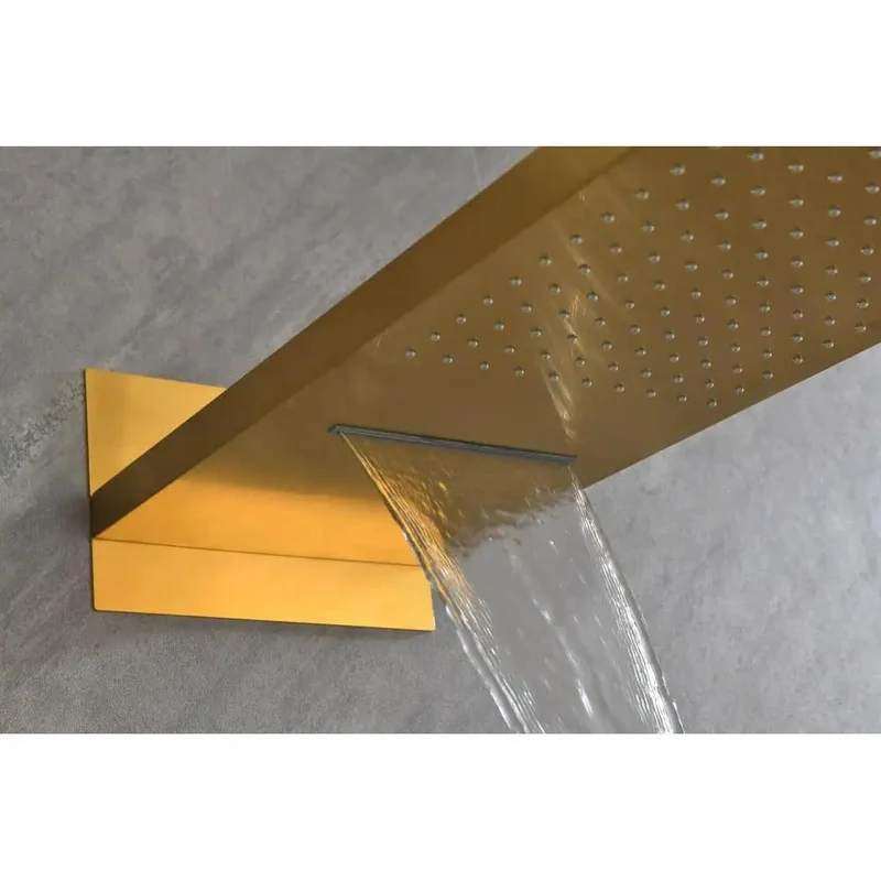 High Grade Stainless Steel Shower System Providing Heavy Duty Waterfall Rainfall Flow Paired With Ergonomic Handheld Sprayer For No Sweat Bathroom Refresh Makeover