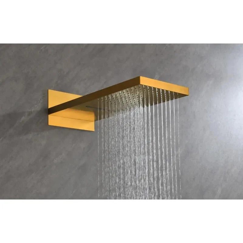 High Grade Stainless Steel Shower System Providing Heavy Duty Waterfall Rainfall Flow Paired With Ergonomic Handheld Sprayer For No Sweat Bathroom Refresh Makeover
