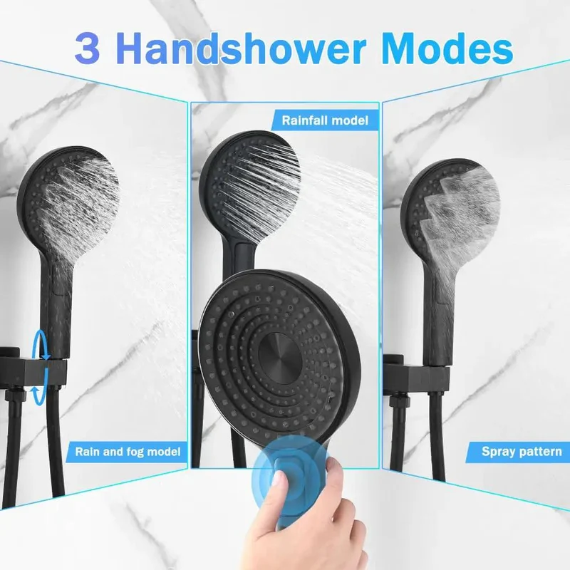 Straight Up Premium Concealed Shower System Featuring Solid Brass Control Valve And Dual Function Overhead Rain Handheld Shower Head For A Sleek Wall Mounted Bathroom Fixture That Brings Serious Comfort And Tight Modern Vibes To Your Daily Routine