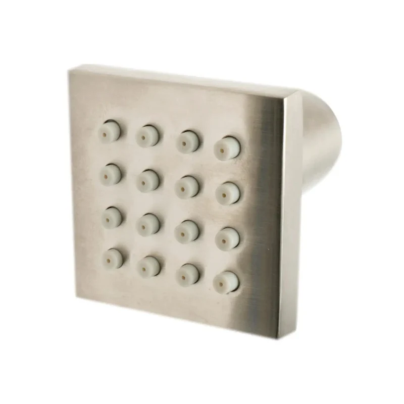 Rock Solid Premium Modern Square Solid Brass Shower System With Easy Wall Mount Setup And Smooth Brushed Nickel Finish Perfect For A Slick Bathroom Overhaul Today