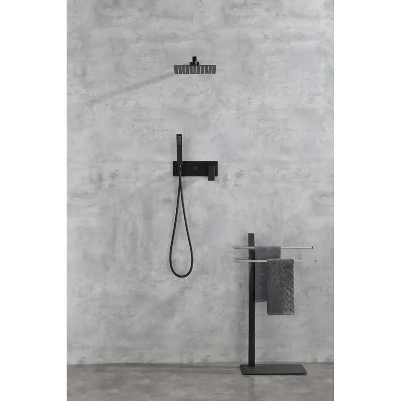 Top Shelf 10 Inch Wide Pro Grade Rainfall Shower Head System With Quick Swivel Handheld Sprayer And Heavy Duty Diverter Valve Assembly For A Slick Bathroom Glow Up Project