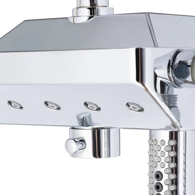 Modern Rain Shower System With Handheld Sprayer And Oversized Head Bringing Premium Air Infusion Tech To Your Bathroom For Ultimate Relaxation And Solid Flow In Sleek Chrome Finish That Slays The Boring Standards