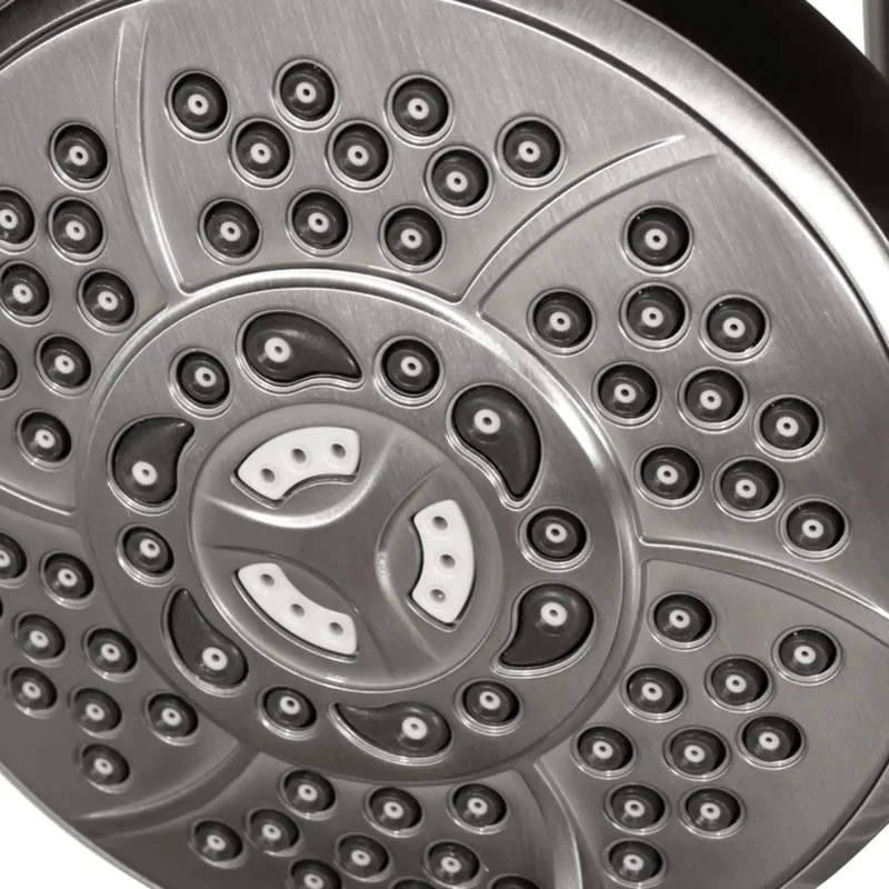 Top Shelf Brushed Nickel Shower System With A Slick Adjustable 23 Inch Slide Bar And Five Spray Handheld For A Straight Up Game Changing Bathroom Experience Today