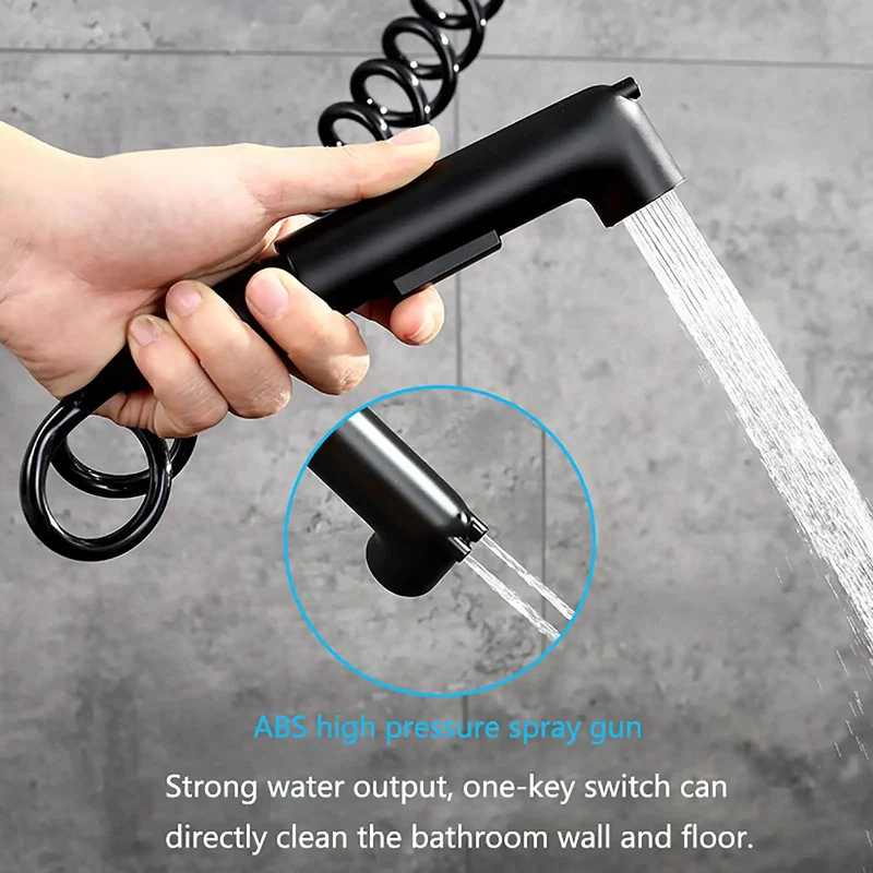 Top Shelf Black Rain Shower System Fits Your Bathroom Layout Solid Brass Body Built To Handle High Pressure Wall Mounted Combo With Tub Spout 3 Mode Handheld Wand 2 Mode Bidet Sprayer And Smooth Lifting Rod Pro Quality All The Way