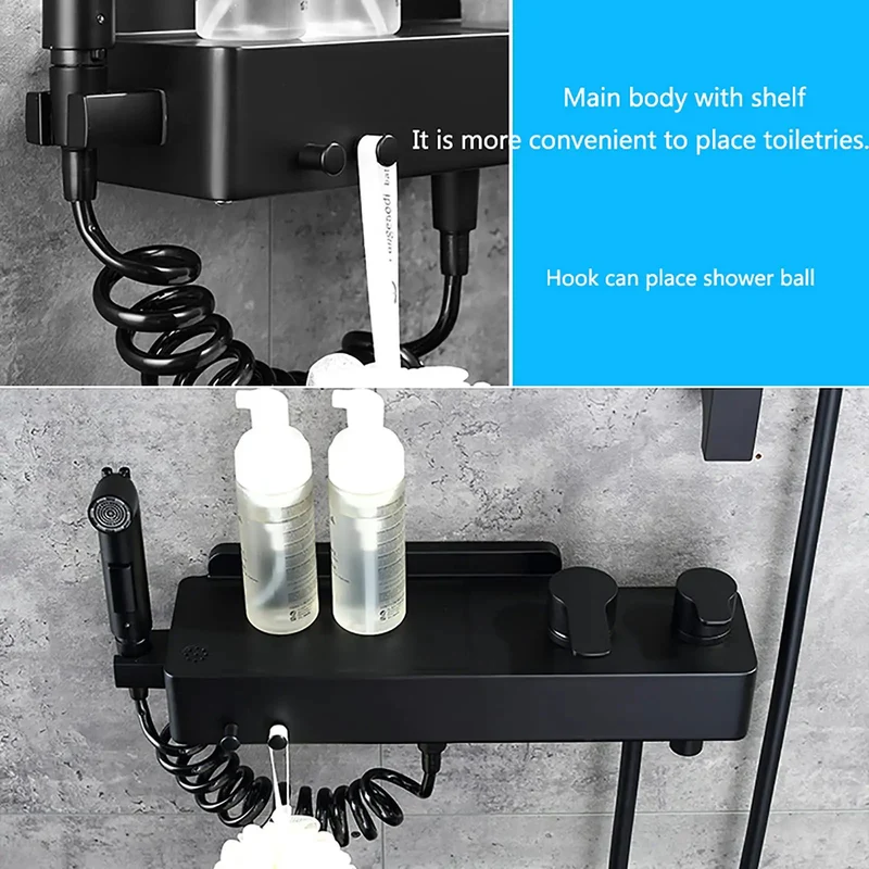 Top Shelf Black Rain Shower System Fits Your Bathroom Layout Solid Brass Body Built To Handle High Pressure Wall Mounted Combo With Tub Spout 3 Mode Handheld Wand 2 Mode Bidet Sprayer And Smooth Lifting Rod Pro Quality All The Way