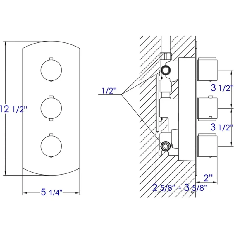 Slick Modern Thermostatic Shower System With Independent Temperature And Pressure Knobs Dual Outlet Diverter For Simultaneous Showering Matte Black Bathroom Setup That Slays And Runs Hella Smooth