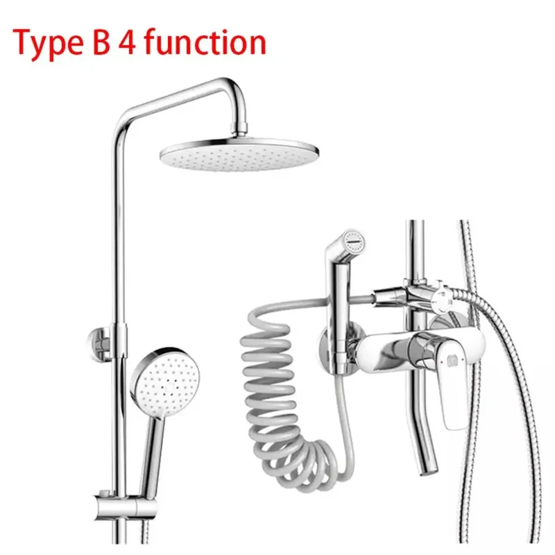 Pro Grade Bathroom Shower System Featuring Waterfall Rain Head With Pressurized Micro Nozzles Slick Swivel Spout And No Hassle On Off Handle Complete Drop In Fixture Kit