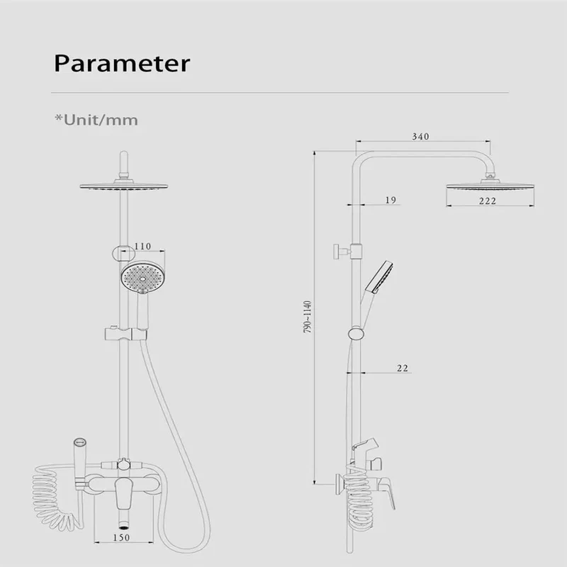 Pro Grade Bathroom Shower System Featuring Waterfall Rain Head With Pressurized Micro Nozzles Slick Swivel Spout And No Hassle On Off Handle Complete Drop In Fixture Kit
