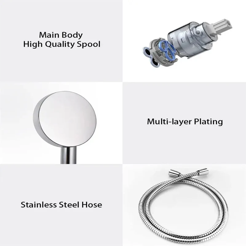 Pro Grade Bathroom Shower System Featuring Waterfall Rain Head With Pressurized Micro Nozzles Slick Swivel Spout And No Hassle On Off Handle Complete Drop In Fixture Kit