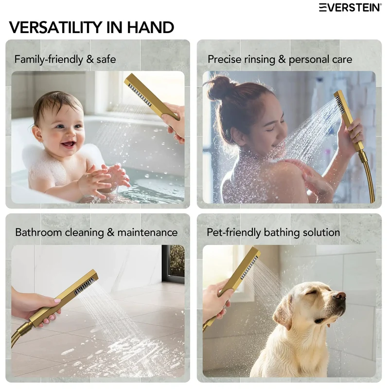 Level Up Your Bath Game With This Top Shelf 12 Inch Rainfall Shower System And Handheld Sprayer Brushed Gold Wall Mounted Fixture Serving Seven Custom Spray Settings