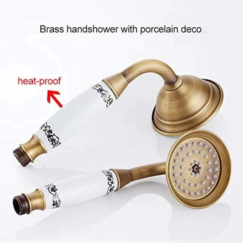 Premium Antique Brass Rainfall Shower System Wall Mount Dual Handle Faucet Kit Smooth Hookup Slick Finish Hassle Free Rock Solid Water Flow For Bath Remodels No Drama Design Top Tier Build