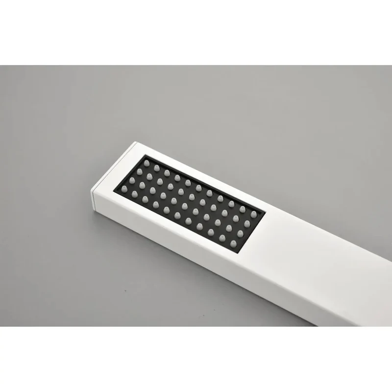 Straight Up Rock Solid Wall Mounted Shower System With Smooth Waterfall Rainfall And Handy Handheld Sprayer Built From Heavy Duty Brass And Self Cleaning Silicone To Keep Things Drip Free Always