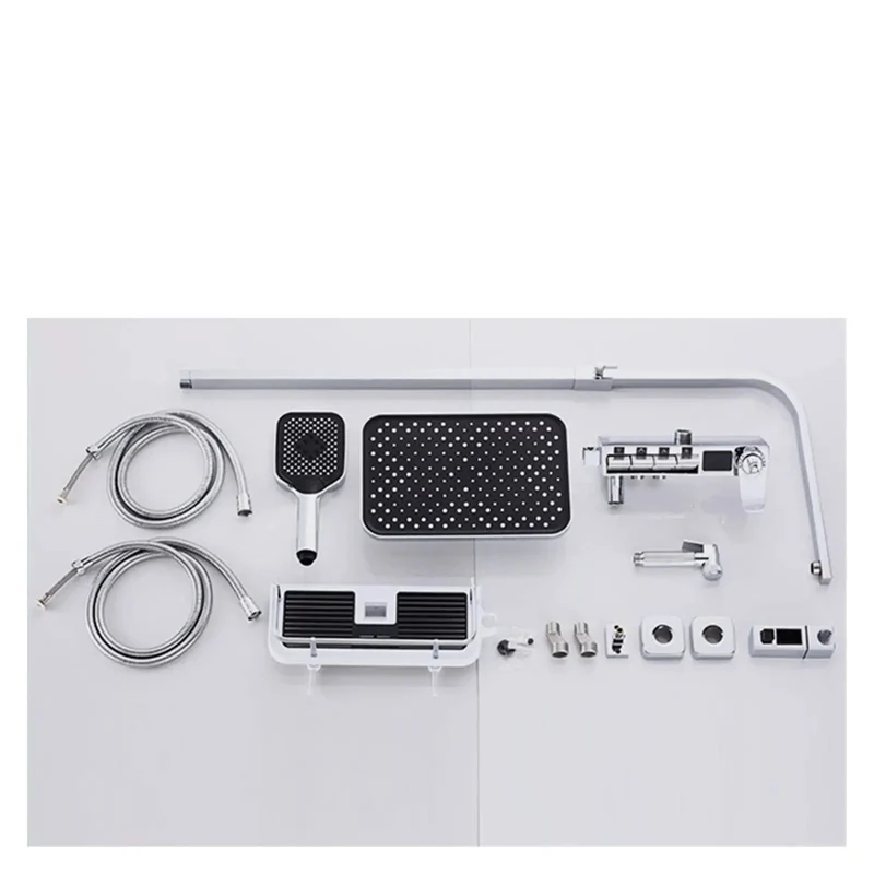 Top Shelf Wall Mounted Digital Shower System With Thermostatic Valve And Sleek Led Display For A Hella Smooth Rainfall Shower Featuring Adjustable Heads Easy Clean Silicone Tips And Rock Solid Brass Construction