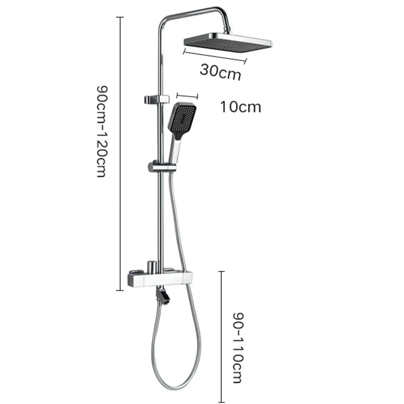 Thermostatic Shower System With LED Digital Display Rain Showerhead Brass Wall Mounted Faucet Set Dead Accurate Temperature Control Smooth Flow Electroplated Finish No Hassle Setup For Lazy Sundays