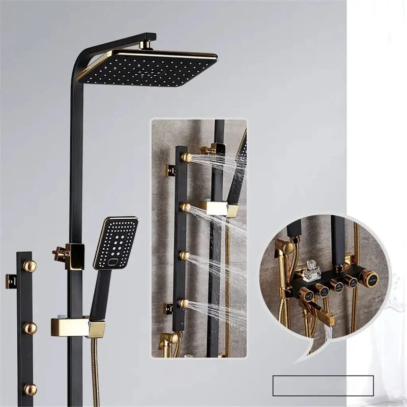Top-Tier In-Wall Shower Faucet Set Featuring Badass Rainfall Head, Smooth Flow Swivel Spout, Kickin Four Handle Control, Matte Black Finish For Modern Bathrooms, Easy Setup