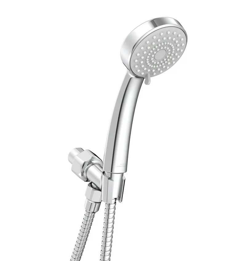 Slick Multifunction Handheld Shower Head Featuring Smart Auto Divert Thermostatic Valve And High Pressure Massage Jets For Smooth Hassle Free Showers Chrome Finish