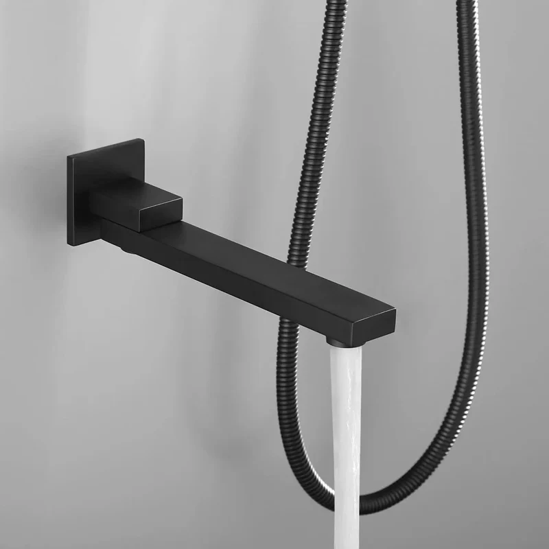 Top Shelf Heavy Duty Brass Shower System 16 Inch Square Rainfall Mixer Head With Self Cleaning Silicone Nozzles Smooth Water Flow For A No Nonsense Bathroom Upgrade