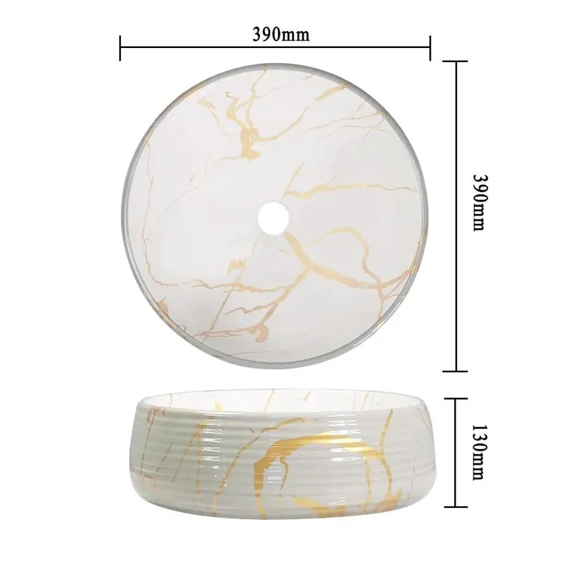 Round Ceramic Vessel Sink Art Wash Basin For Home Hotel Counter Upgrade Your Bath With Shiny Non Yellowing Glaze Zero Hassle Cleanup And Ridiculously Smooth Finish Absolute Game Changer