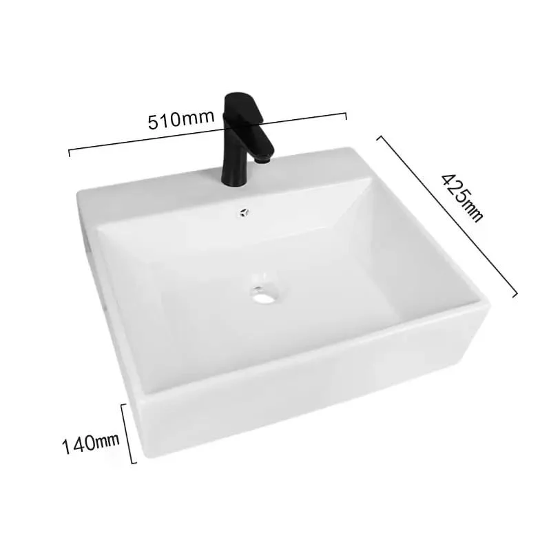 Sleek White Ceramic Wall Mounted Bathroom Sink With Square Vessel Design And Smooth Glossy Finish For Dead Simple Cleanup Zero Yellowing Totally Hassle Free Maintenance Modern Countertop Washbasin