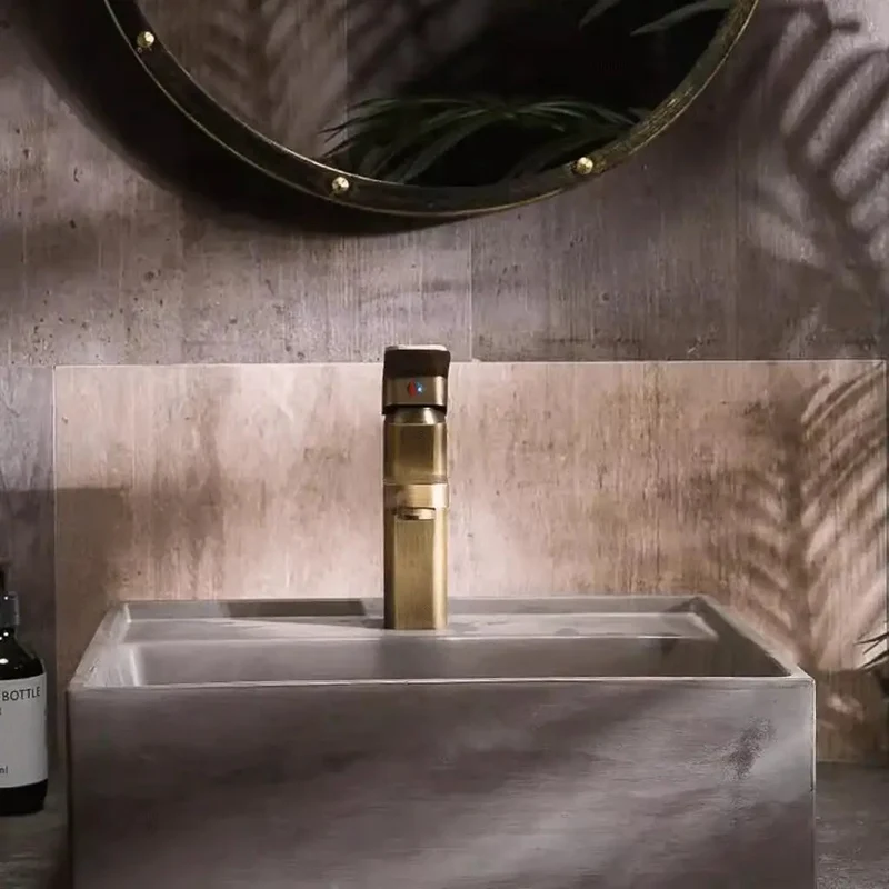 Top Shelf Concrete Vessel Sink For Compact Bathrooms And Tight Micro Apt Layouts Above Counter Wash Basin Single Bowl Container Sink Clean Chic Urban Space Saver Game Changer