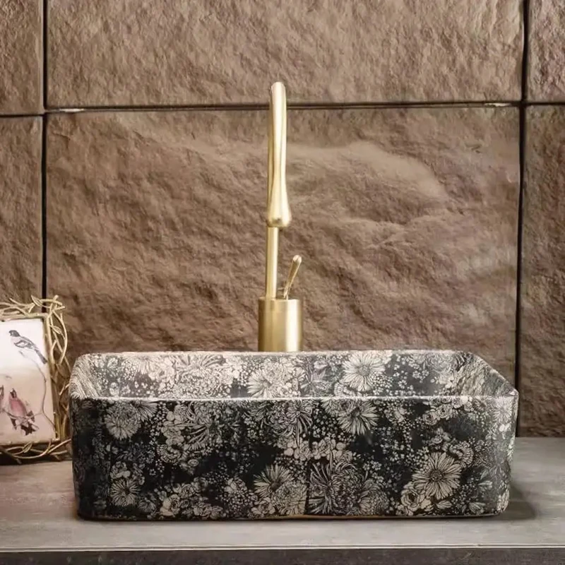 Dope Retro Ceramic Vessel Sink For Outdoor Courtyards And Balconies Rad Single Wash Basin Perfect For Home Bathrooms Or Table Tops Smooth Glazed Finish That Elevates Any Space Snag This Badass Basin Today