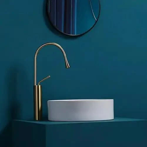 Round Countertop Vessel Sink With Thickened Copper Drain Basket For Bathroom Washbasin And Balcony Area Game Changing No Fuss Cleanup Top Tier Modern Design Hassle Free Installation And Slick Finish For Daily Use
