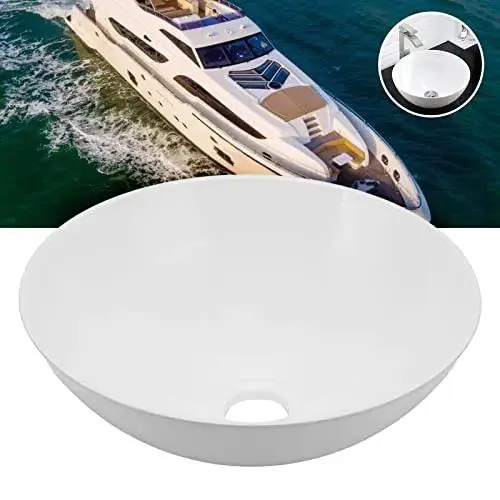 White Acrylic Vessel Sink For Bathroom Rv Camper And Yacht Vanity Slick Smooth Square Basin Light Weight With Easy Peasy Drop In Install For Your Awesome Personal Space