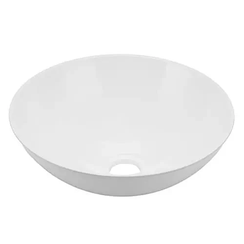 White Acrylic Vessel Sink For Bathroom Rv Camper And Yacht Vanity Slick Smooth Square Basin Light Weight With Easy Peasy Drop In Install For Your Awesome Personal Space