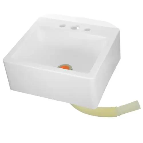 Slick Wall Mounted Bathroom Sink Lightweight Plastic Vanity No Drill Easy Install For Tight Apartments And Rentals Space Saving Basin Hassle Free Setup