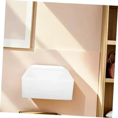 Slick Wall Mounted Bathroom Sink Lightweight Plastic Vanity No Drill Easy Install For Tight Apartments And Rentals Space Saving Basin Hassle Free Setup