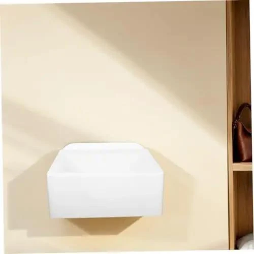 Slick Wall Mounted Bathroom Sink Lightweight Plastic Vanity No Drill Easy Install For Tight Apartments And Rentals Space Saving Basin Hassle Free Setup