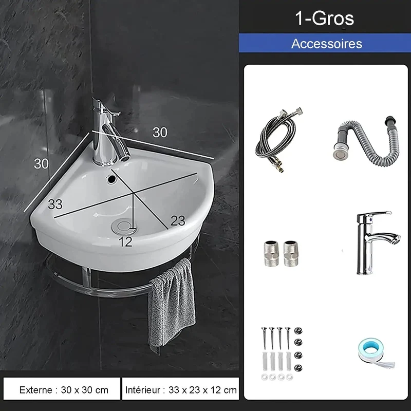 Slick Corner Wall Mount Vessel Sink For Modern Bathrooms Hella Compact Space Saving Ceramic Washbasin Easy Install Small Bathroom Fixture Dope Design Straight Up Premium Quality No Fuss Setup With Gorgeous Finish And Rock Solid Construction