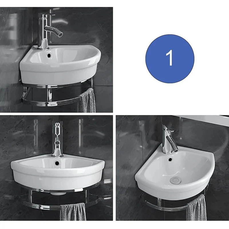 Slick Corner Wall Mount Vessel Sink For Modern Bathrooms Hella Compact Space Saving Ceramic Washbasin Easy Install Small Bathroom Fixture Dope Design Straight Up Premium Quality No Fuss Setup With Gorgeous Finish And Rock Solid Construction