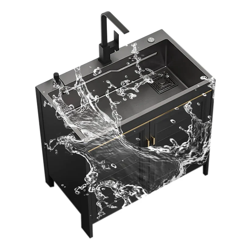 Sweet Free Standing Bathroom Vanity Sink With Nifty Cabinet Drainer And Spacious Drawer Plus Faucet Included 60cm Floor Mount Combo Unit Making Small Spaces Look Amazing