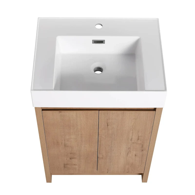 Premium Rectangular Bathroom Resin Sink Featuring Slick Gloss White Finishing, Modern Vanity Basin Built For Hassle Free Swaps And Instant Top Shelf Bathroom Makeovers