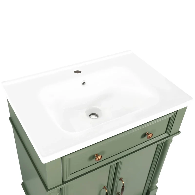 Super Slick 27 Inch White Ceramic Vessel Sink Standalone Porcelain Basin Modern Bathroom Vanity Sink Replacement Clean Lines Farmhouse Style Total Game Changer For Any Bath Space