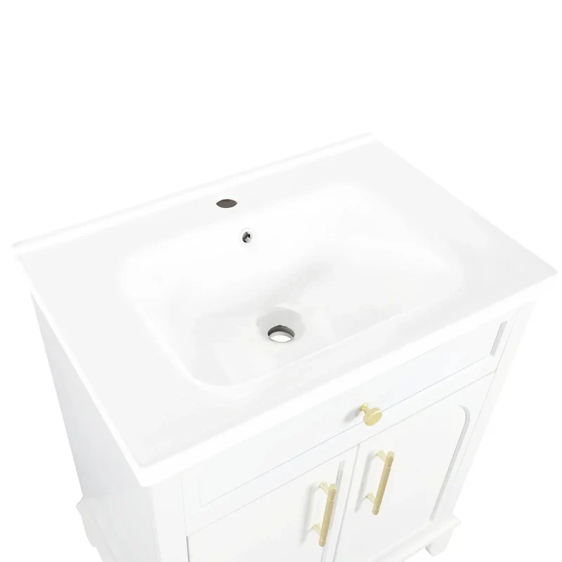 Super Slick 27 Inch White Ceramic Vessel Sink Standalone Porcelain Basin Modern Bathroom Vanity Sink Replacement Clean Lines Farmhouse Style Total Game Changer For Any Bath Space