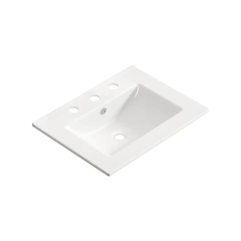 24 Inch Bathroom Vessel Sink, Robust Ceramic Vanity Basin With Plug And Play Faucet Prep, Slick Oval Profile In Warm Milk White, Stain Resistant Coating For Zero Hassle Home Refresh