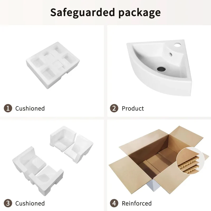 Space Hacking Triangle Corner Ceramic Wall Mounted Vessel Sink With Glossy Milk White Finish Crafted For Tiny Bathrooms Compact Powder Rooms And Totally Foolproof Diy Installation