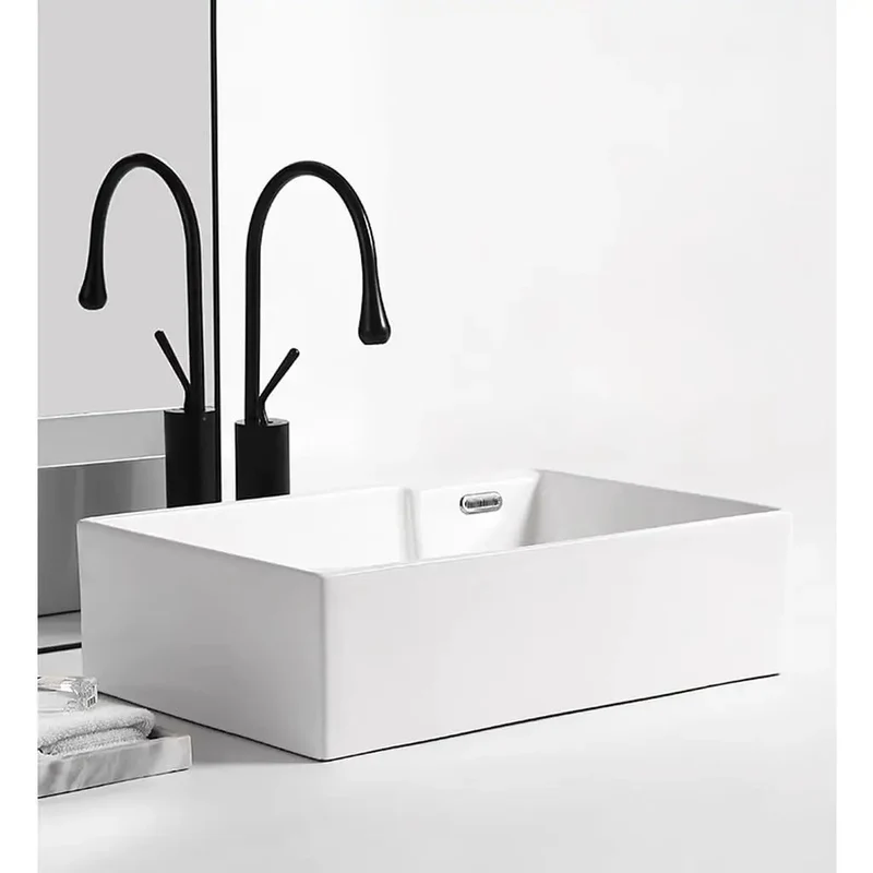 Kickass Modern Ceramic Vessel Sink Featuring Integrated Washboard Panel Hella Slick Table Basin Perfect For Bathrooms Balconies Or Mudrooms Anti Overflow Design Makes Cleanup A Breeze Every Time
