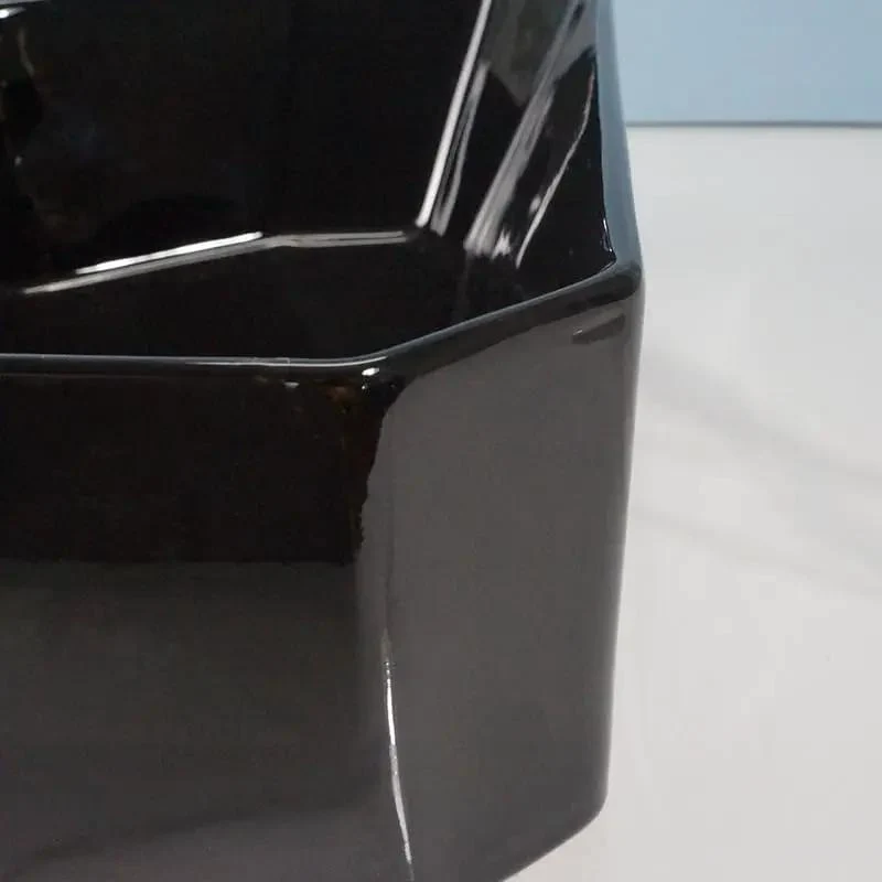 Sleek Ceramic Vessel Sink For Above Counter Bathroom Install With Faucet Hole Modern Design Upgrades Your Wash Setup Smooth Glaze Delivers Top Shelf Durability Plug And Play Setup Straight Up Easy Mounting Just Tight Seals And Heavy Duty Quality